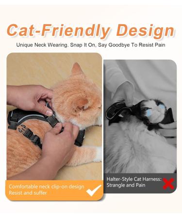 Halypet Cat Harness and Leash Set - Third Generation Escape Proof Design for Maximum Safety - Adjustable, Breathable Vest for Outdoor Walking - Black Small - Buy Online on SooperMarket.com
