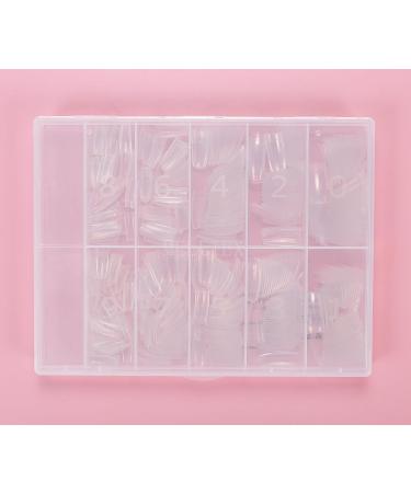 500 Pieces Clear French False Nail Tips with Box - Acrylic Artificial Nails for Women & Girls (10 Sizes) - Buy Online on SooperMarket.com