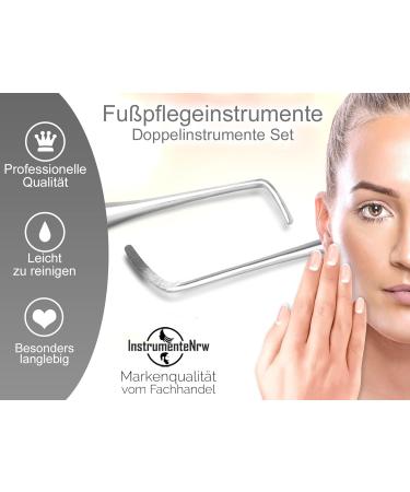 Premium 3 Corners Foot Care Set | Stainless Steel Pedicure & Nail Care Tools with Case | 3-Part Instrument Set for Effective Foot Care - Buy Online on SooperMarket.com