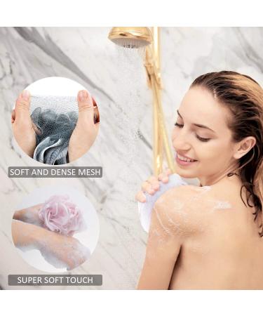 Novosun Loofah Bath Sponge Pack of 4 - Exfoliating Shower Mesh Pouf - Multicolor - 60g/pcs - Buy Online on SooperMarket.com
