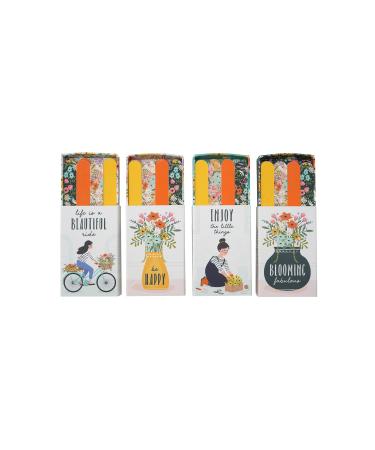 CGB Giftware | Set of 4 Matchbox Flower Nail Files | Beauty Nail Accessory | Manicure Pedicure | Gift for Her | The Flower Market Range | GB07118
