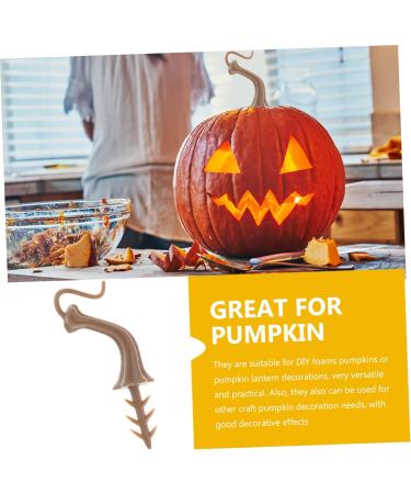 ABOOFAN 200 Pcs Pumpkin Put Pumpkin Stems Fake Plastic Pumpkin Head Pumpkin Ornament Halloween Pumpkin Stems Pumpkin Diy Handle Lantern Decor Plastic Pumpkin Handle Accessories Artificial - Buy Online on SooperMarket.com