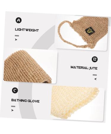 ABOOFAN 3 Sets Sisal Bath Set Exfoliating Bath Scrubbers Dead Skin Removers Gloves Loofahs Pouf Gloves Body Scrub Towel Korean Washcloth Exfoliate for Body South Korea Jute Man Frosted - Buy Online on SooperMarket.com