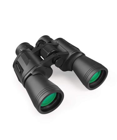20x50 High Power Binoculars for Adults, Military Compact HD Professional/Daily Waterproof Binoculars Telescope for Bird Watching Travel Hunting Football Games Stargazing with Carrying Case and Strap Black