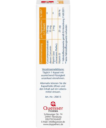 Buy Double Heart Curcuma 750 with Curcumin & Vitamin D3 - Supports Immune Health - 30 Vegetarian Capsules (Pack of 2) - International Shipping - Buy Online on SooperMarket.com