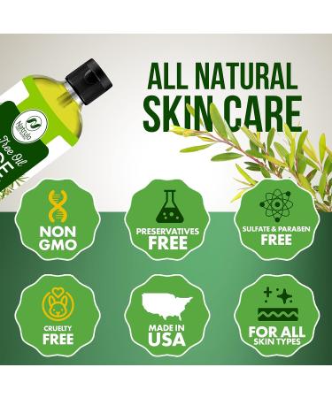 Tea Tree Oil Face Wash 4oz - Natural Skin Cleanser for Acne & Ringworm - Made in USA - Buy Online on SooperMarket.com