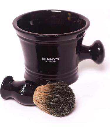 Premium 100% Badger Shaving Brush with Travel Case | Benny's of London - Ideal for International Shipping - Buy Online on SooperMarket.com