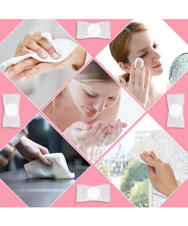 SimPolor 100/200 Compressed Towels - Portable Disposable Mini Toilet Paper Tablets for Travel Camping Sports and More | Pink 100-Pack - Buy Online on SooperMarket.com