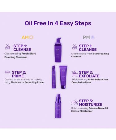 NxN Oil Control System Set - Kaolin Clay Face Mask, Mattifying Primer, Cleansing Wash & Daily Moisturizer - Oily Skin Sebum Control Kit - Buy Online on SooperMarket.com