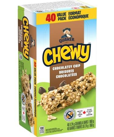 Quaker Chewy Granola Bars - Chocolatey Chip 40 Bars 960 g - Buy Online on SooperMarket.com