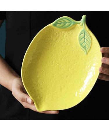 Serving Plates Lemon Shaped Ceramic Dinner Plate Lovely Fruit Plate Household Tableware Personalized Breakfast Dinner Plate Kitchenware Large for Appetizer Dinner and Desserts - Buy Online on SooperMarket.com