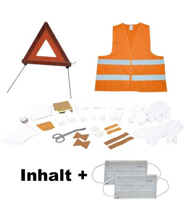 PETEX Combo Bag PLUS (DIN 13164:2022) - Black Safety Vest & Warning Triangle | International Shipping Available - Buy Online on SooperMarket.com