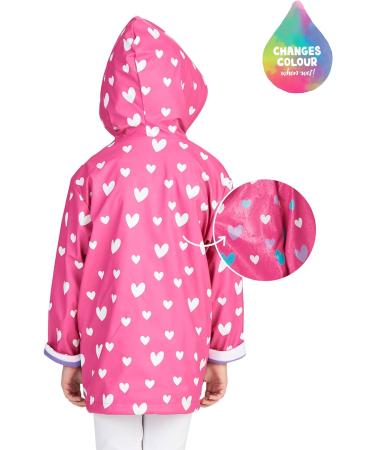 12 Years Hatley Girls' Sweethearts Colour Changing Raincoat | Waterproof Jacket - Buy Online on SooperMarket.com