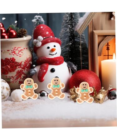 ABOOFAN 120 Pcs Christmas Accessories Christmas Gingerbread Man Decor Christmas Gingerbread Ornaments Christmas Flatback Embellishments Mini Doll Diy Accessory Resin Self Made Button - Buy Online on SooperMarket.com