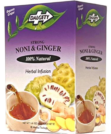 Dalgety Noni and Ginger Herbal Infusion 72g Cartons 100% Natural Caffeine Free Tea Delicious and Packed with Unique Health Benefits (18 Count (Pack of 6)) - Buy Online on SooperMarket.com