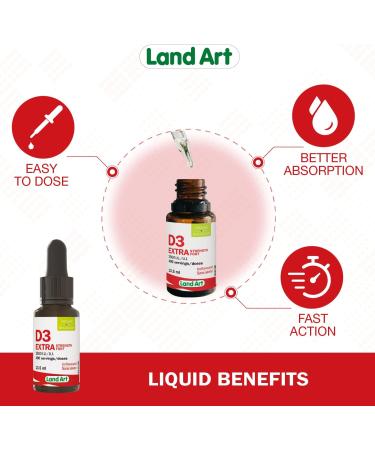 Certified Organic Vitamin D3 (490 Drops/Servings) - Extra Strength - 2500 IU Per Drop - Immune System Support - GMO Free - Gluten Free - Made in Canada (13.5ml) 13.5 ml (Pack of 1) - Buy Online on SooperMarket.com