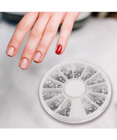 AIDIRui Silver rhinestones boxes Crystal nail manicure Nail 1.5 MM wheel - Buy Online on SooperMarket.com
