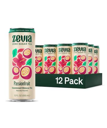 Zevia Caffeine Free Hibiscus Passion Fruit Tea 12x355ml Hibiscus 355 ml (Pack of 12)