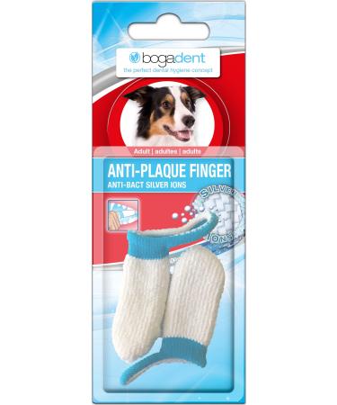 Bogadent Anti-Plaque Fingers for Adult Dogs White 2 Pieces (Pack of 1)