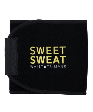 Sports Research Sweet Sweat Waist Trimmer Medium Black & Yellow 1 Belt
