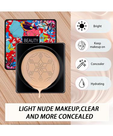 Roinaid CC Cream Cushion Foundation Mushroom Air Cushion CC Cream Beauty Cream Exo Too Cushion Foundation Korean Brightening Long-Lasting Liquid Primer - Buy Online on SooperMarket.com