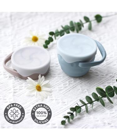 GINBEAR No Spill Collapsible Silicone Snack Cup for Toddlers - Argil - Buy Online on SooperMarket.com