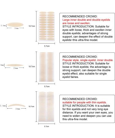 Double Eyelid Stickers 240 Pairs Invisible Double Eyelid Lift Tape Natural Invisible Single Side Eyelid Tape Stickers with Fork Rod & Tweezer Long-lasting Eyelid Stickers for Droopy Monolids - Buy Online on SooperMarket.com