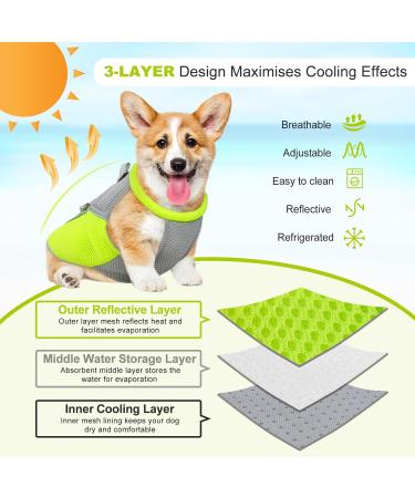 Hjyokuso Cool Vest for Dogs | Summer Cooling Jacket for Small Medium & Large Dogs | Ideal for Outdoor Activities & Training - Buy Online on SooperMarket.com