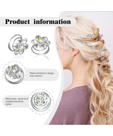 TUUXI 84pcs Rhmeta Title: inestone Crystal Twisters Set - Spiral Hair Pins for Wedding and Prom - Buy Online on SooperMarket.com