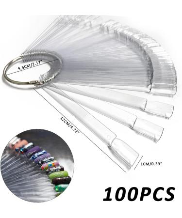 100 Clear Fake Nail Display Board | Nail Polish Swatches with Stickers - Buy Online on SooperMarket.com