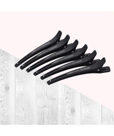 TB Tools for Beauty Lussoni 6-Piece Carbon Hairdressing Clips Set - All Hair Types Black & Silver - International Shipping Available - Buy Online on SooperMarket.com