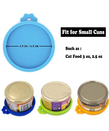 COMTIM Small Cat Food Can Lids - 2 Pack Silicone Covers for 3 oz Cans - Blue/Green - Buy Online on SooperMarket.com