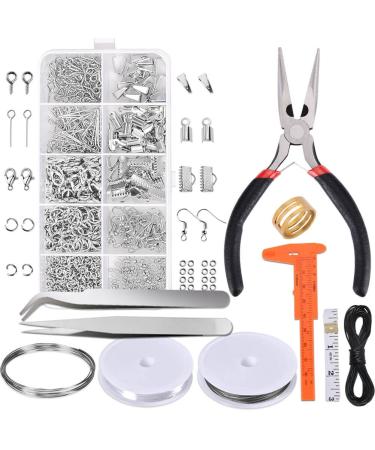 PAXCOO Jewelry Making Supplies Kit - Jewelry Repair Tool with Accessories Jewelry Pliers Jewelry Findings and Beading Wires for Adults and Beginners