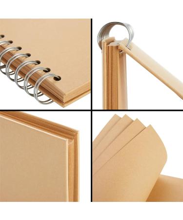 80 Pages Hardcover Kraft Scrapbook Album - Blank 8x8 Inch Journal for Scrapbooking - Buy Online on SooperMarket.com