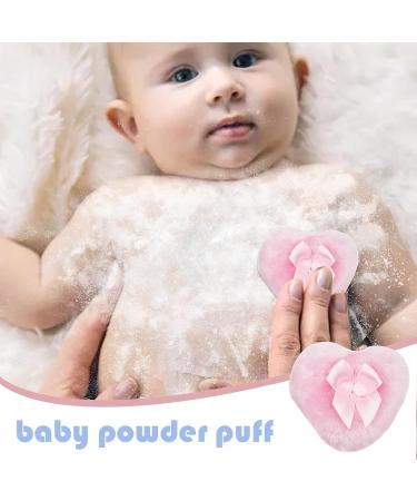 Toseky Makeup Powder Puff | Bowknot Heart Powder Puff Body Powder Puff for Dusting Powder Baby Women Powder Puff for Bath and Travel Pink - Buy Online on SooperMarket.com