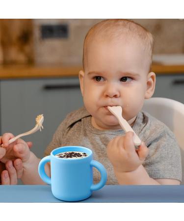 Silicone Training Cup for Infants - 5oz Open Cup with Handles - Princess Powder - Ideal for Toddlers and Babies - Buy Online on SooperMarket.com