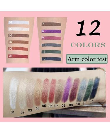 iGuzvaw Cream Eyeshadow Stick 2-IN-1 Pencil Crayon Makeup | Waterproof & Long Lasting Eye Shadow | Hypoallergenic & Multi-Dimensional - 06 Rose Red Shimmer - Buy Online on SooperMarket.com