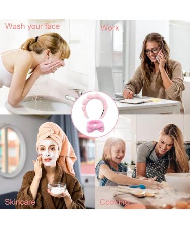 MOSNOW Headband for Women Spa Face Band Elastic Hair Bands for Make-up and Washing Cute Head Band For Skincar Yoga Face Washing Makeup Removal and Facial Mask - Buy Online on SooperMarket.com