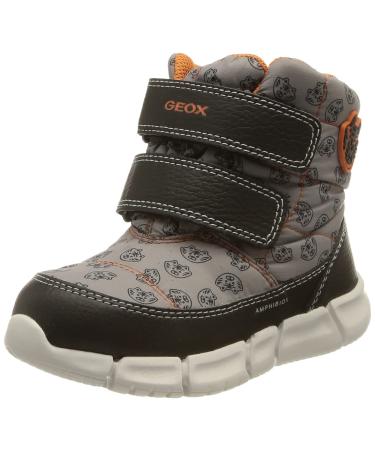 Geox Baby Flexyper Boy B ABX B Hi-Top Sneakers 6 UK Child Grey Orange