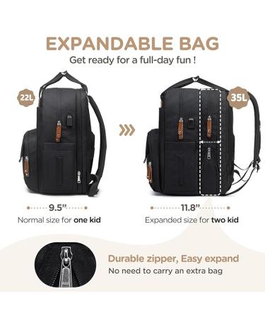 Large Diaper Bag Backpack - Black - Buy Online on SooperMarket.com