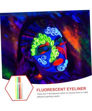 BELLIFFY 5pcs Halloween Paint Pen Fluorescence Liner Eyeliner Pencil Make up Highlighter Eye Liner Plastic - Buy Online on SooperMarket.com