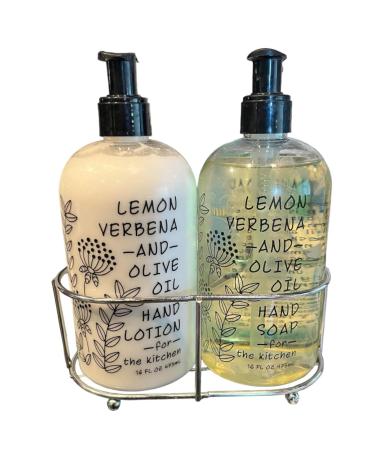 Greenwich Bay Trading Company Kitchen Lemon Verbena Soap & Lotion with Caddy Set