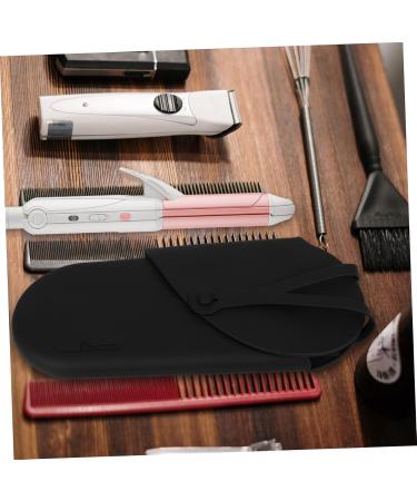 WOONEKY Curling Iron Storage Bag Hotel Storage Bag Storage Pouch Curling Iron Holder Curling Iron Bag Hair Straightener Holder Curling Iron Silicone Holder Hair Iron Silicone Bag 29.50X13.50X2.00CM Black - Buy Online on SooperMarket.com