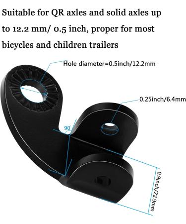 Burley Bicycle Coupling Attachment | 2 Sets Angled Replacement Plug for Bike Trailers | 12.2mm Compatible with Burley Pendant Coupling - Buy Online on SooperMarket.com