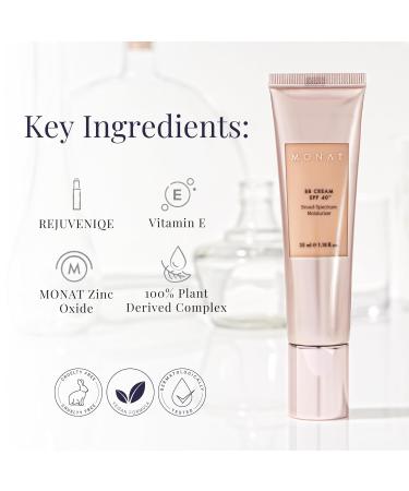 Monat BB Cream SPF 40 - Nude | Lightweight Tinted Moisturizer Fragrance-Free 35ml | International Shipping - Buy Online on SooperMarket.com