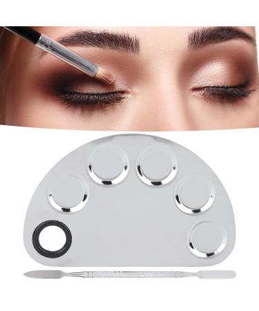 Professional Stainless Steel Makeup Mixing Palette & Spatula - Perfect for Foundations Eye Shadows Lipsticks & Nail Art - Buy Online on SooperMarket.com