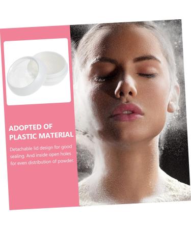 PLAFOPE Box Powder Box Empty Powder Make up Powder Puff Fluffy Puff Case Powder Compact Jar Plastic Pp White - Buy Online on SooperMarket.com