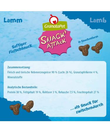 Granatapet Snack 'Attack Fish' - 100g Soft Dog Treats | 2 Pack | Grain-Free Sugar-Free Delicious Snacks for Dogs - Buy Online on SooperMarket.com