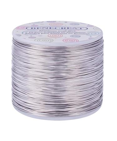 BENECREAT 20 Gauge 770FT Tarnish Resistant Jewelry Craft Wire Bendable Aluminum Wire Sculpting Metal Wire for Jewelry Craft Beading Work, Model Frame - Primary Color 20 Gauge (0.8mm)