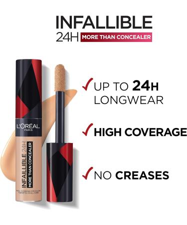 L'Oreal Paris Infallible 24H Full Coverage Concealer, Matte Finish, 11 ml - Shade 328 Linen - Buy Online on SooperMarket.com